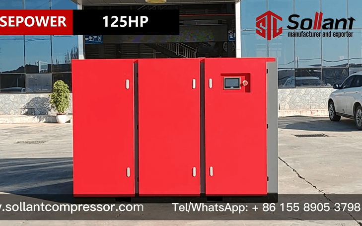 90KW 2 stage screw air compressor