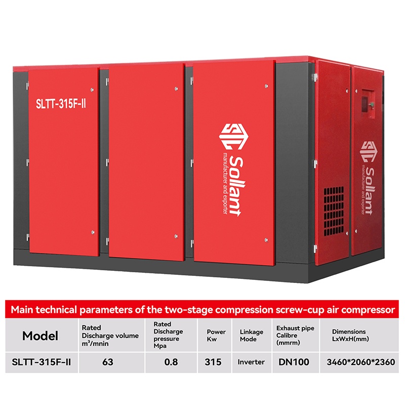 Screw compressor for reliable power supply in tunnels